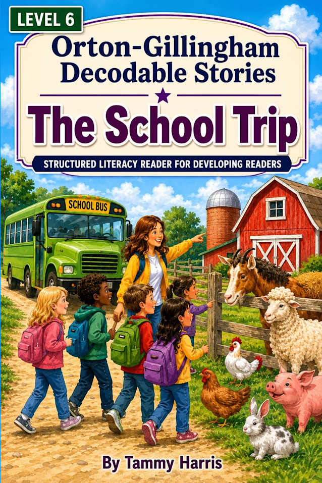 Orton-Gillingham Decodable Stories: Level 6: The School Trip