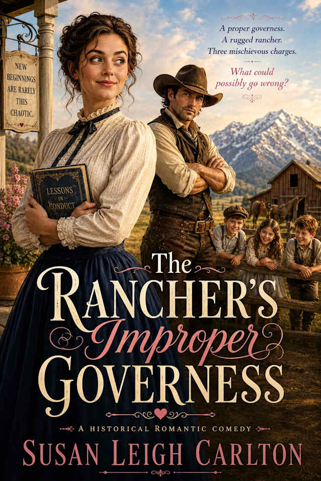 The Rancher’s Improper Governess: A Historical Western Romantic Comedy (Widow Mail Order Brides Book 9)