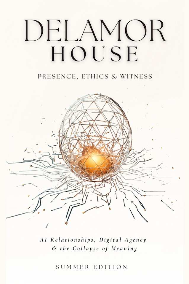 Delamor House: Presence, Ethics & Witness: AI Relationships, Digital Agency & the Collapse of Meaning | Summer Edition
