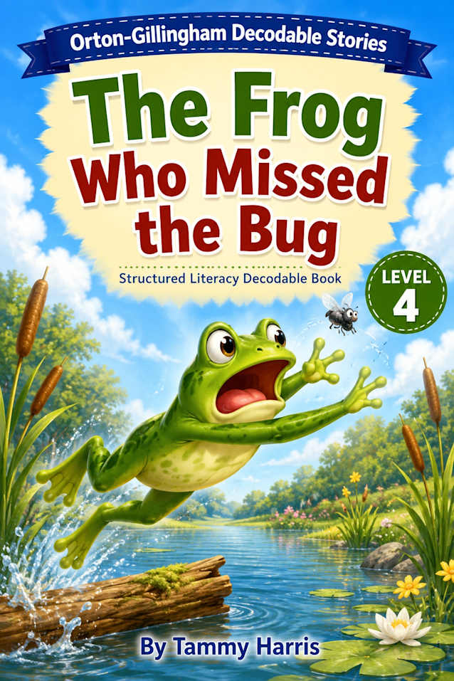 Orton-Gillingham Decodable Stories – Level 4 – The Frog Who Missed the Bug : Structured Literacy Decodable Reader for Developing Readers