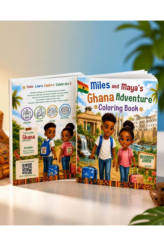 Miles and Maya's Ghana Adventure Coloring Book