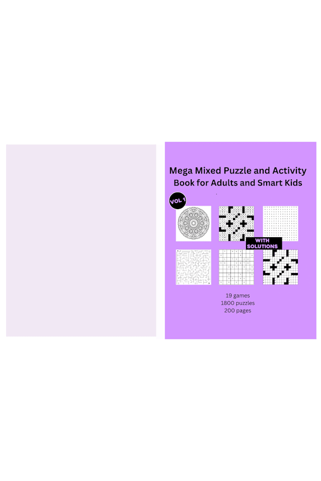 Mega Mixed Puzzle and Activity Book for Adults and Smart Kids