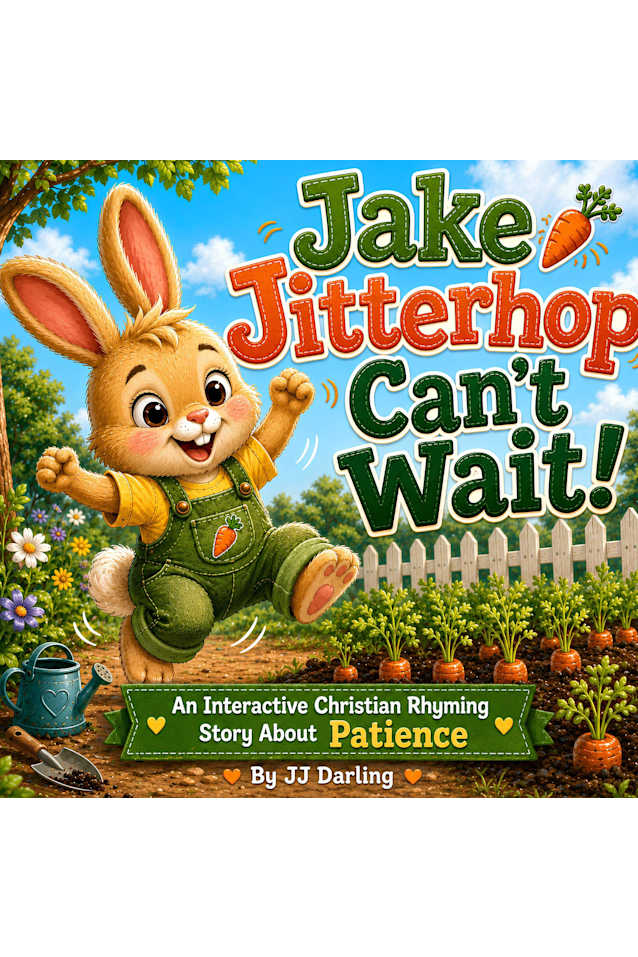 Jake Jitterhop Can’t Wait: An Interactive Christian Rhyming Story About Patience| Perfect for Kids Ages 3-5 (Little Hearts, Big Fruit)