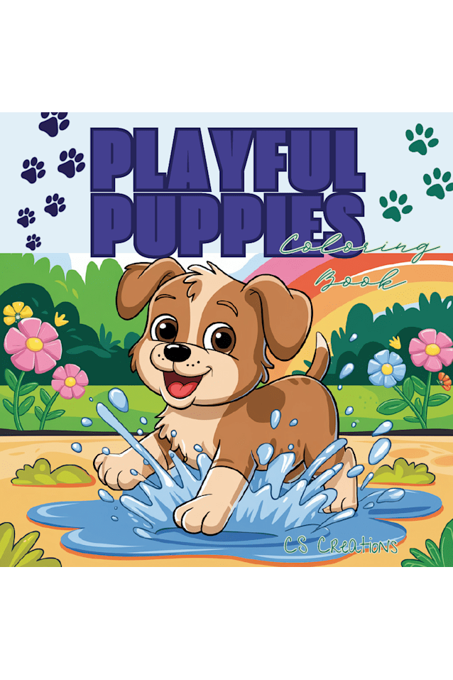 Playful Puppies Coloring Book