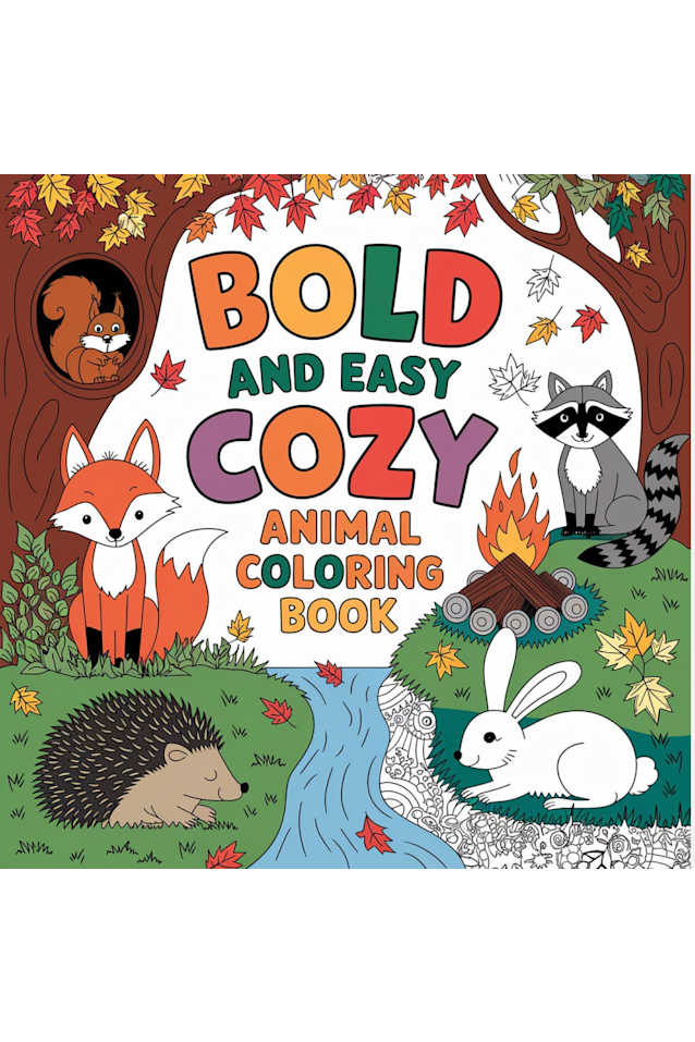 BOLD & EASY COZY ANIMAL COLORING BOOK