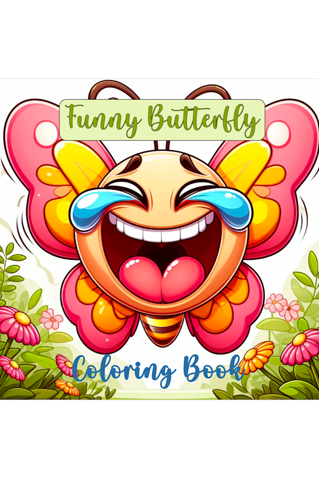 Bold & Easy Funny Butterfly Coloring Book