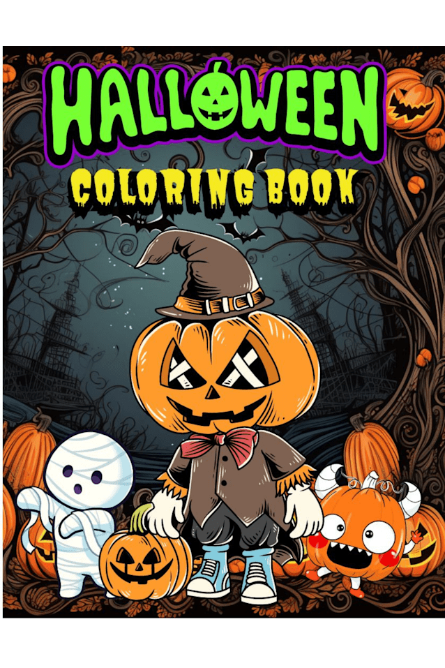 Halloween Coloring Book: Filled with 50+ Easy To Color Spooky Designs for Hours of Fun and Creativity!