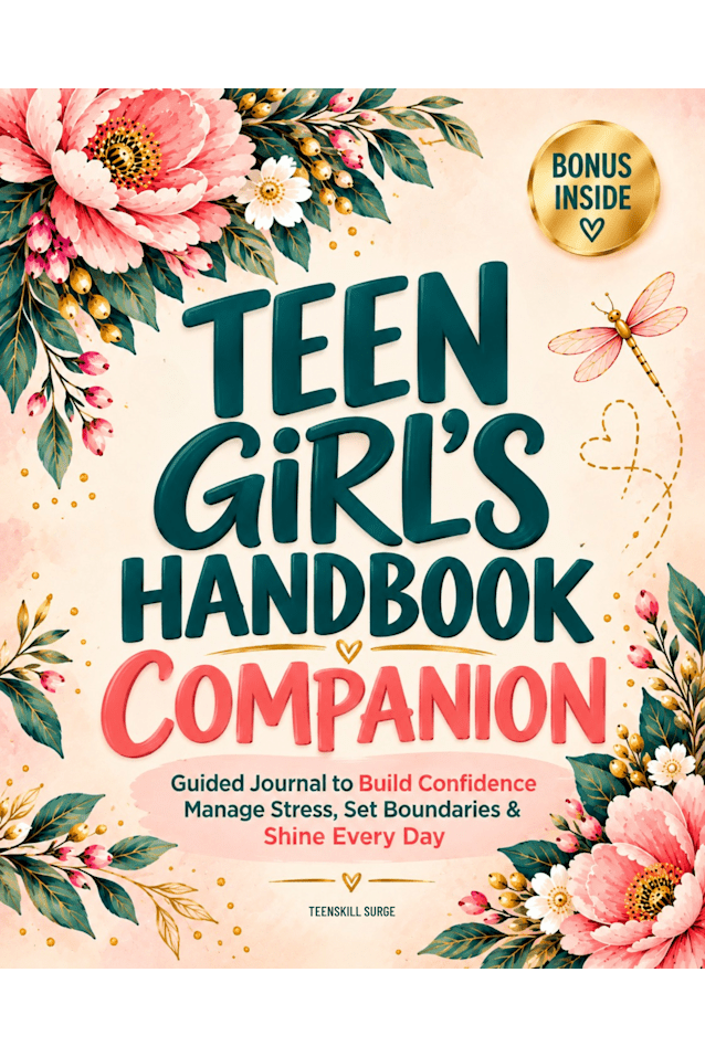 Teen Girl’s Handbook Companion: Guided Journal to Build Confidence, Manage Stress, Set Boundaries & Shine Every Day