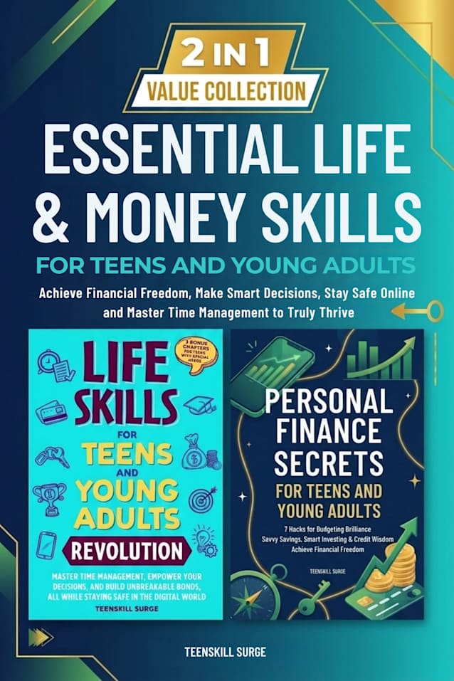 Essential Life & Money Skills for Teens and Young Adults: Achieve Financial Freedom, Make Smart Decisions, Stay Safe Online, and Master Time Management to Truly Thrive: 2 IN I VALUE COLLECTION