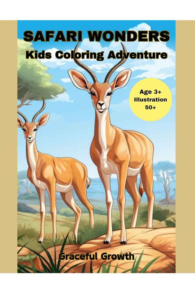 "SAFARI WONDERS" Kids Coloring Adventure