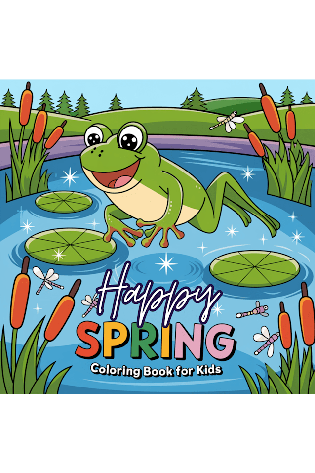 Happy Spring - A Whimsical Coloring Book for All Ages