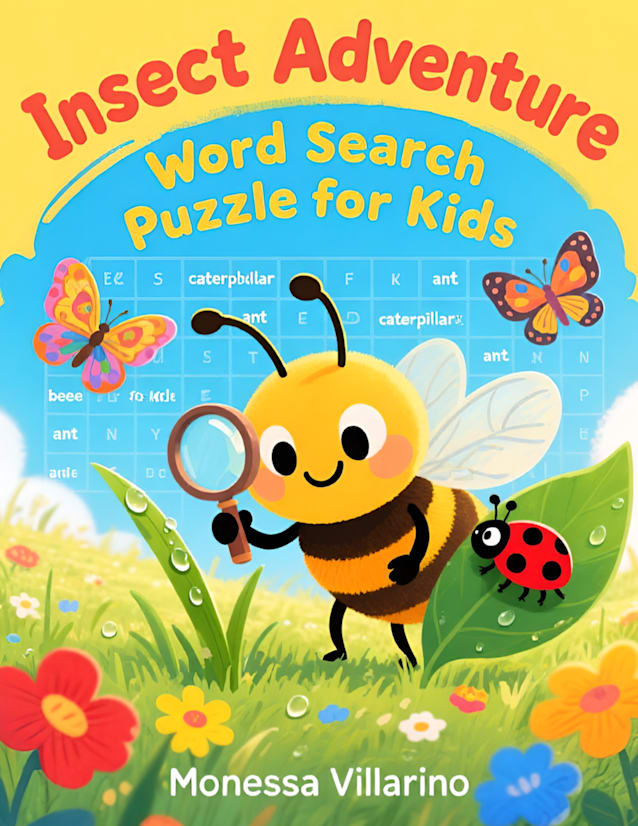 Insect Adventure Word Search Puzzle for Kids