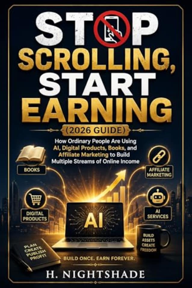 STOP SCROLLING, START EARNING (2026 Guide): How Ordinary People Are Using AI, Digital Products, Books, and Affiliate Marketing to Build Multiple Streams ... Income (The Problem Solver Series Book 9)