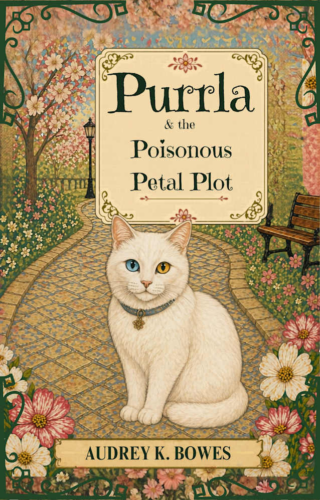 Purrla and the Poisonous Petal Plot: A Bite Sized Cozy Mystery of Petals, Purrs, and a Curious Clause for Concern (Purrla Gates Cozy Mysteries Book 1)