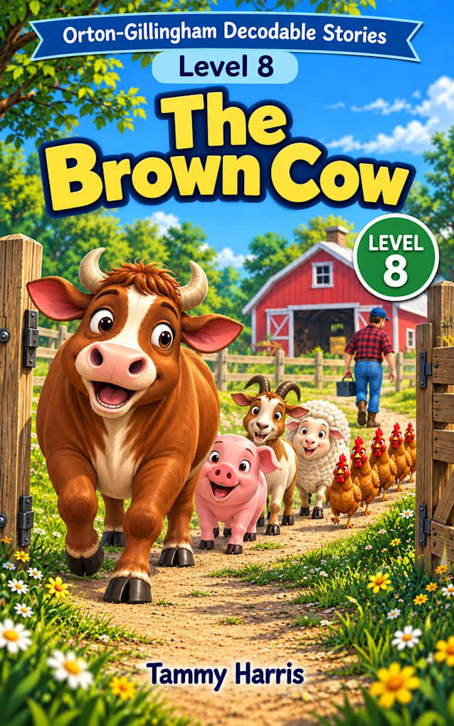 Orton-Gillingham Decodable Stories – Level 8 – The Brown Cow: Structured Literacy Decodable Book (Level 8 Orton-Gillingham Decodable Stories 4)