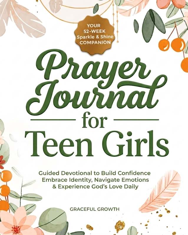 Prayer Journal for Teen Girls: Your 52-Week Sparkle & Shine Companion: Guided Devotional to Build Confidence, Embrace Identity, Navigate Emotions & Experience God's Love Daily