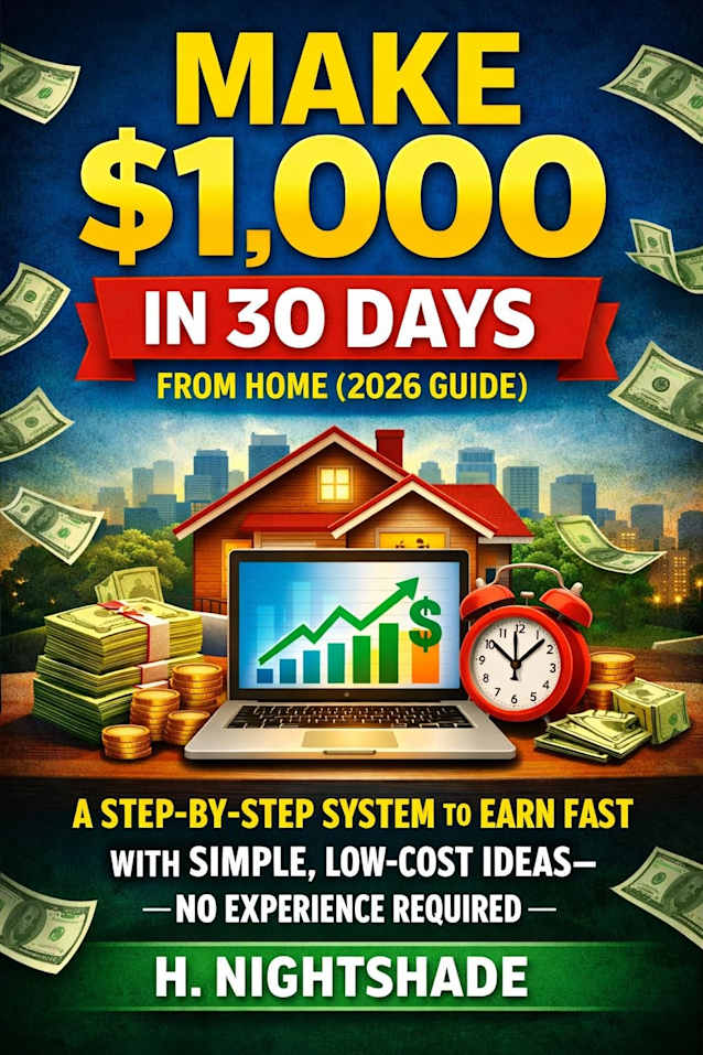 MAKE $1,000 IN 30 DAYS FROM HOME (2026 GUIDE): A STEP BY STEP TO EARN FAST WITH SIMPLE LOW COAST IDEA NO EXPERIENCE REQUIRED (The Problem Solver Series Book 3)