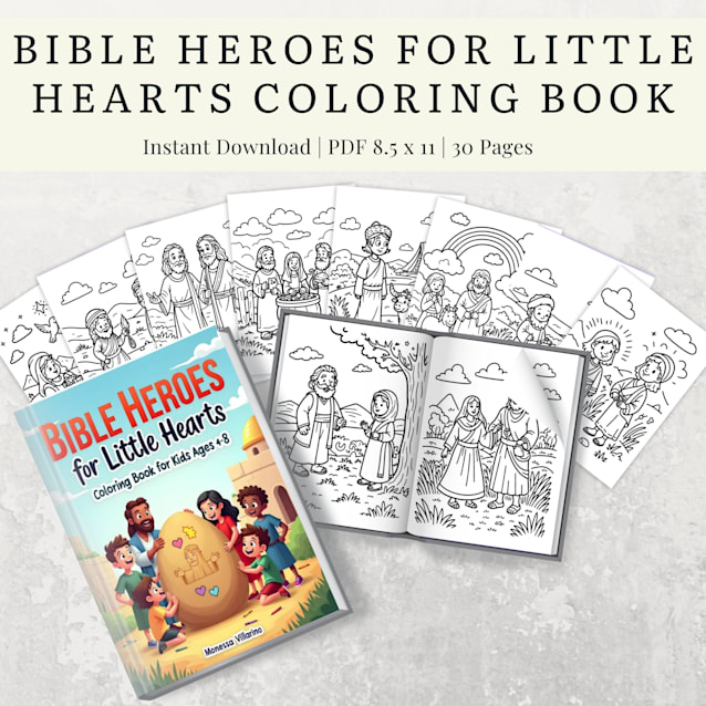 Bible Heroes for Little Hearts Coloring Book