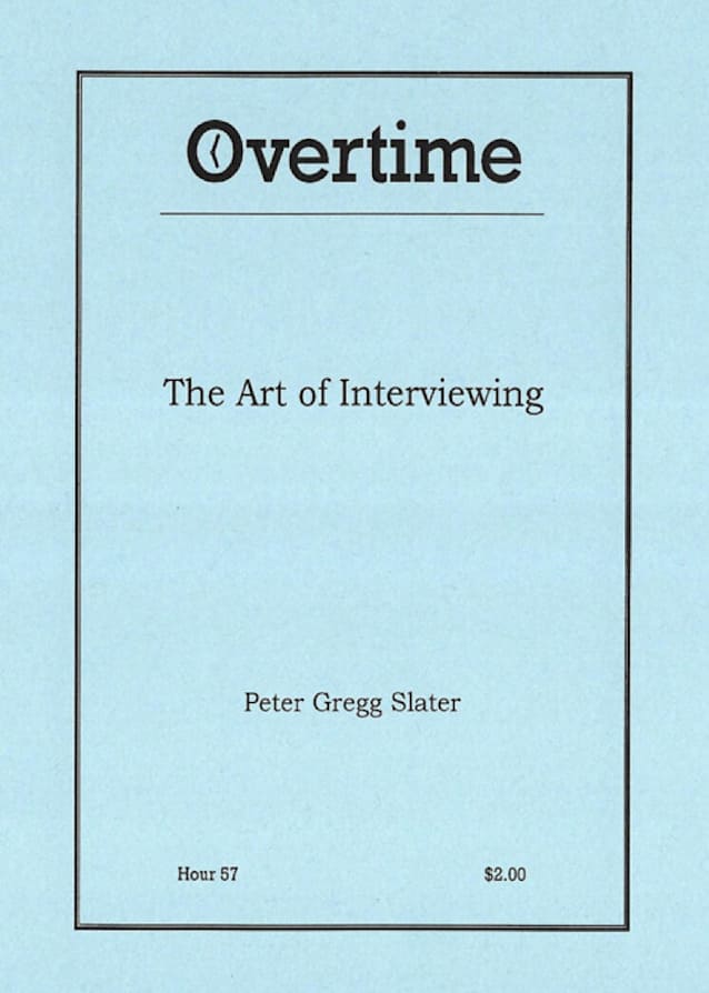 THE ART OF INTERVIEWING
