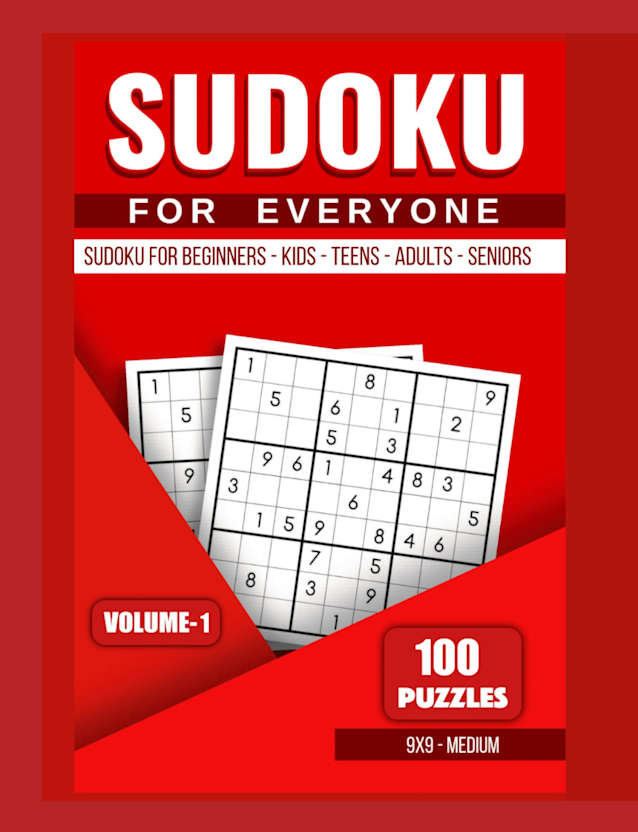 Sudoku for Everyone: Brain Game Puzzles for Beginner’s, Kids, Teens, Adults, and Seniors, Large-print, from Easy to Medium (Kindle Scribe Only) (Kindle Scribe Only - Sudoku Book 2)