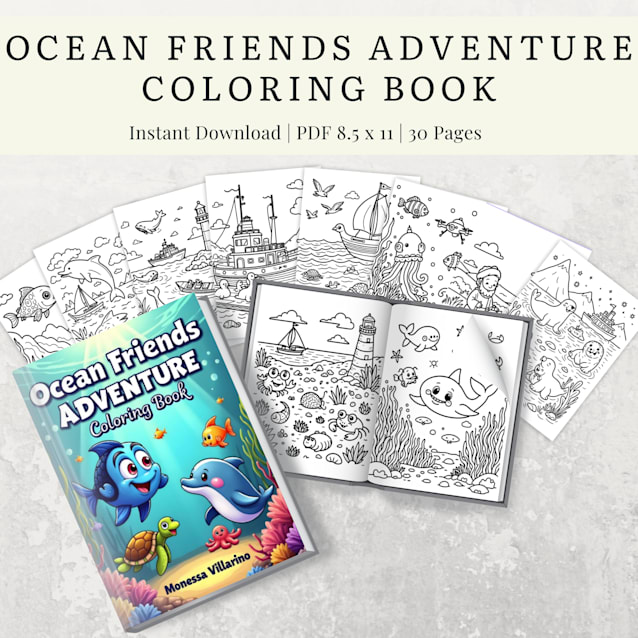 Ocean Friends Adventure Coloring Book
