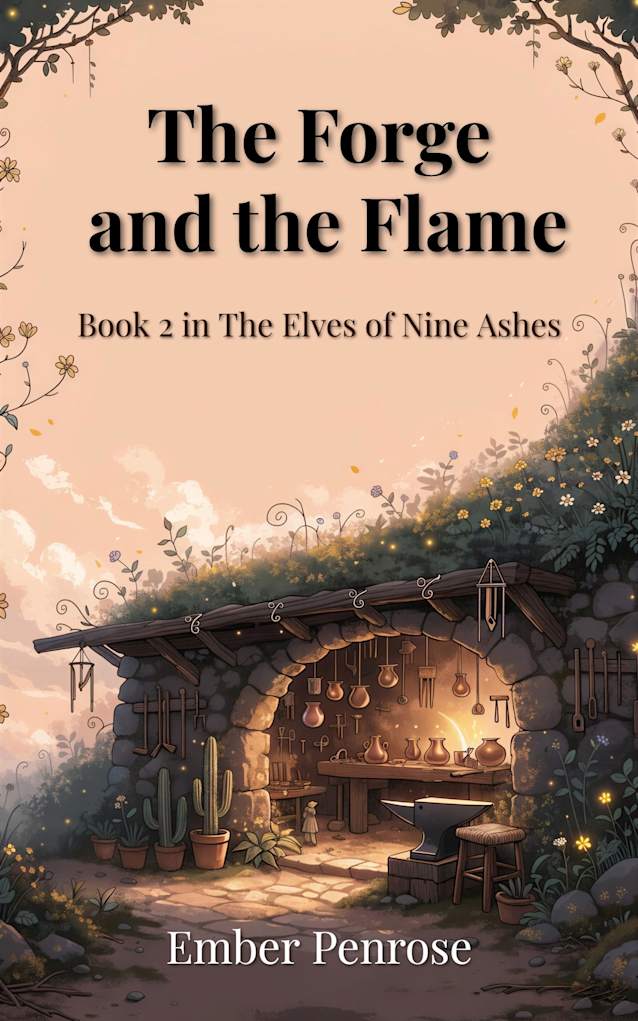 The Forge and the Flame: A Cozy Fantasy Novel of Nine Ashes (The Elves of Nine Ashes (Cozy Fantasy) Book 2)