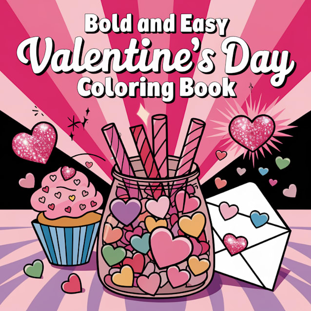 Bold & Easy Valentine's Day Coloring Book