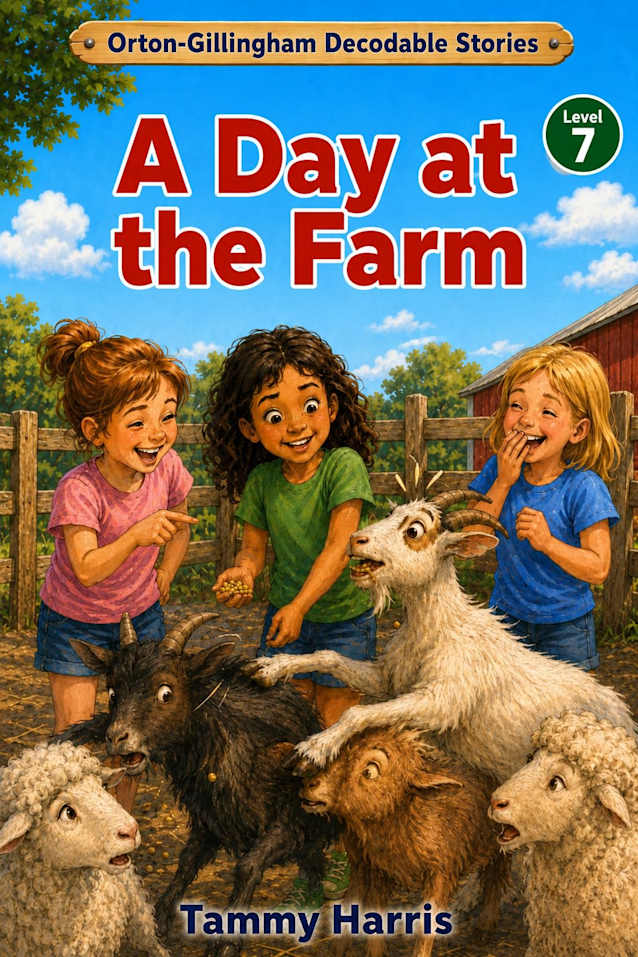 Orton-Gillingham Decodable Stories: Level 7: A Day at the Farm (Level 7 Orton-Gillingham Decodable Stories Book 3)