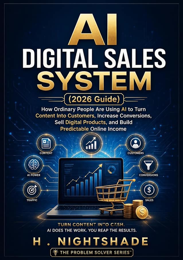 AI DIGITAL SALES SYSTEM (2026 Guide): How Ordinary People Are Using AI to Turn Content Into Customers, Increase Conversions, Sell Digital Products, and ... Income (The Problem Solver Series Book 19)