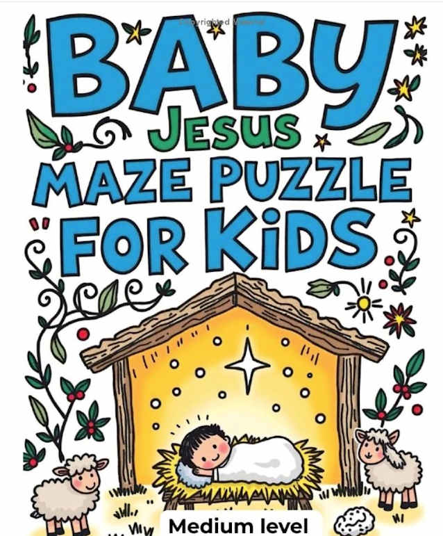 Baby Jesus Maze Puzzle for Kids – Medium Level Paperback