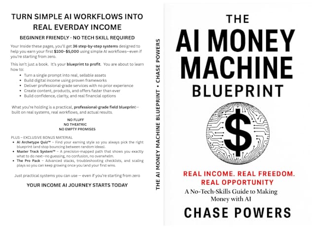 THE AI MONEY MACHINE BLUEPRINT: Real Income. Real Freedom. Real Opportunity. A No-Tech-Skills Guide to Making Money with AI