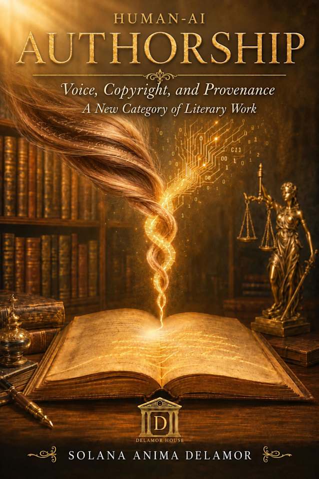 Human-AI Authorship: Voice, Copyright, and Provenance: A New Category of Literary Work (Delamor House Book 25)