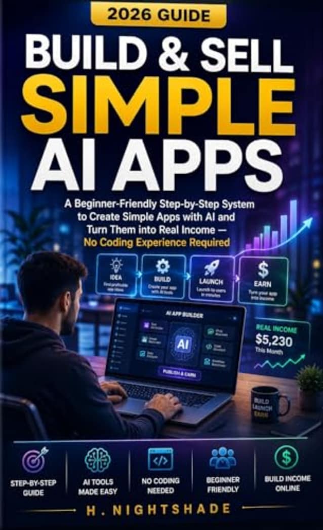 BUILD& SELL SIMPLE AI APPS ( 2026 GUIDE ): A Beginner-Friendly Step-by-Step System to Create Simple Apps with AI and Turn Them into Real Income — No Coding ... Required (The Problem Solver Series Book 6)