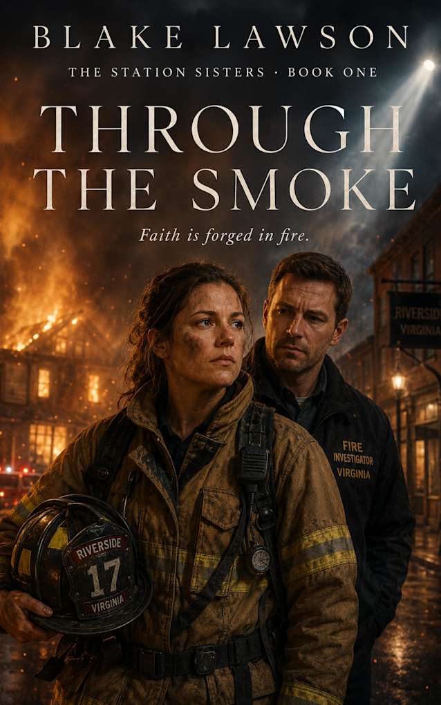 Through the Smoke : A Clean, Faith-Filled Firefighter Romance (The Station Sisters)