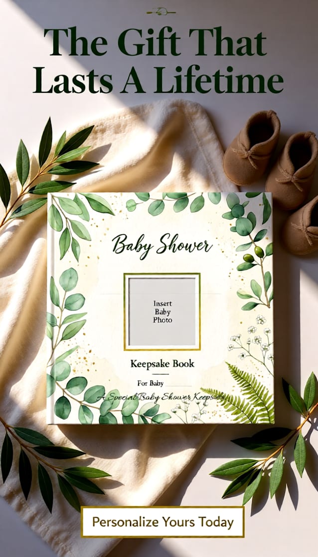  Unique Keepsake Photo Book for Baby Showers | 8x8 Hardcover, 24 Pages to Personalize | Fill & Personalize | Perfect Gift for Moms and Kids