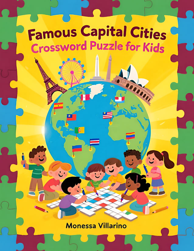 Famous Capital Cities Crossword Puzzle for Kids