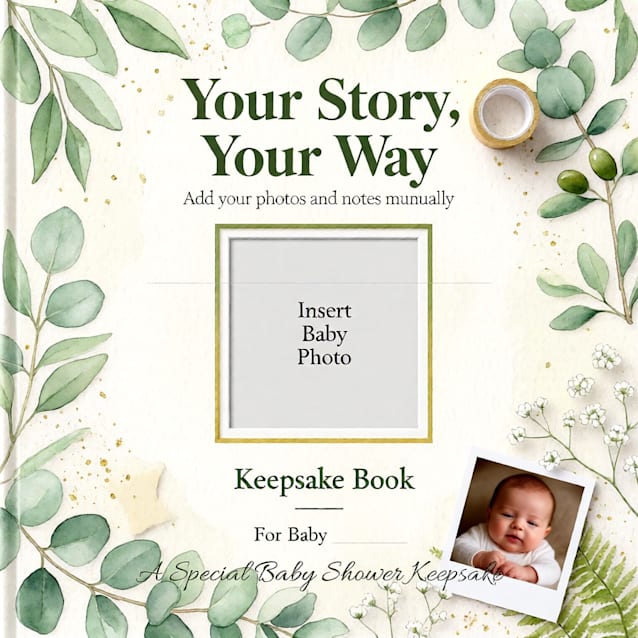 Custom Baby Shower Keepsake Photo Book | 24-Page 8x8 Hardcover Gift for Moms & Kids