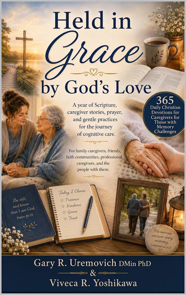 Held in Grace by God’s Love: 365 Daily Christian Devotions for Caregivers for Those with Cognitive Difficulties.