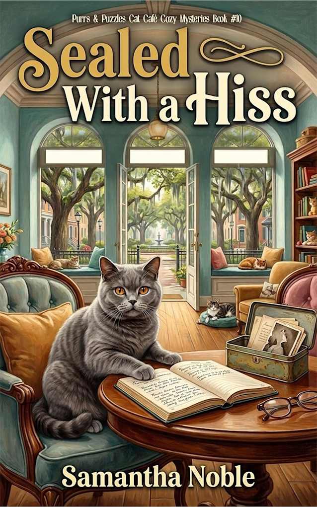 Sealed With A Hiss: A hidden diary, a feline sleuth, and a historical secret worth keeping buried (Purrs and Puzzles Cat Café Cozy Mysteries)