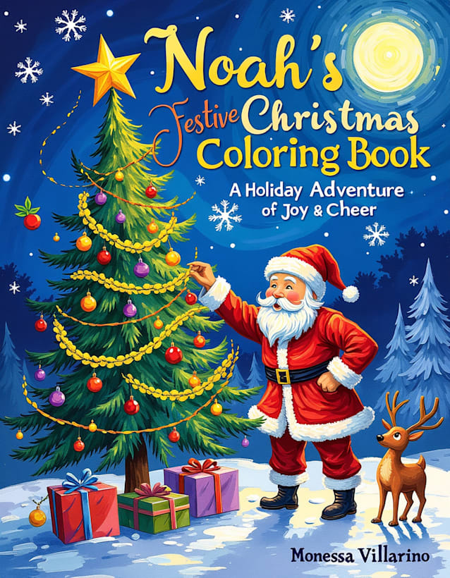 Custom Christmas Coloring Book for Kids Ages 4-10 | Personalized Holiday Fun | Unique Holiday Gift