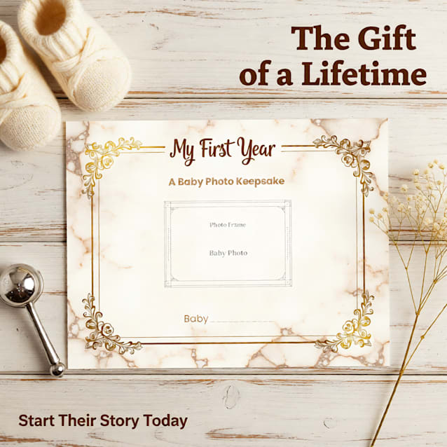 First Birthday Photo Book Keepsake | My First Year Memories | 11.5 x 8 | Thoughtful Gift for Moms and Kids