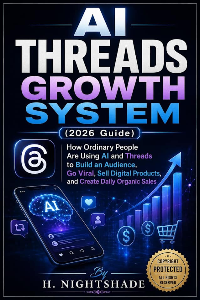 AI THREADS GROWTH SYSTEM (2026 Guide): How Ordinary People Are Using AI and Threads to Build an Audience, Go Viral, Sell Digital Products, and Create Daily ... Sales (The Problem Solver Series Book 18)