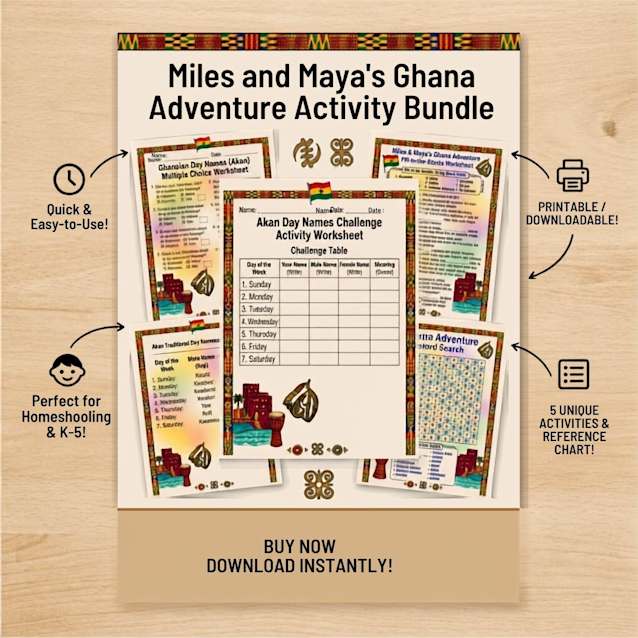 Miles and Maya's Ghana Adventure Activity Bundle
