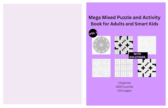 Mega Mixed Puzzle and Activity Book for Adults and Smart Kids