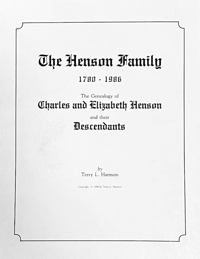 The Henson Family 1780-1986
