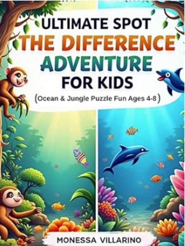 Ultimate Spot the Difference Adventure for Kids: Ocean & Jungle Puzzle Fun Ages 4-8 Hardcover