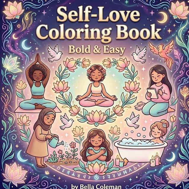 Self-love Bold & Easy Coloring Book