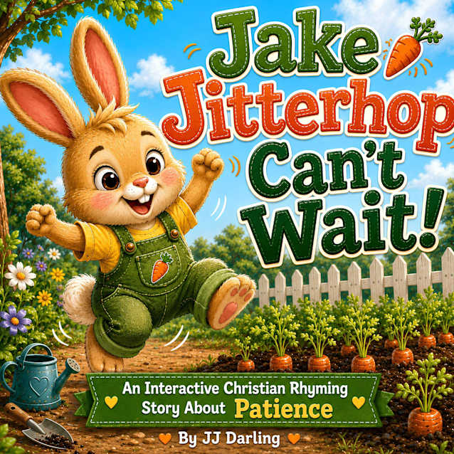 Jake Jitterhop Can’t Wait: An Interactive Christian Rhyming Story About Patience| Perfect for Kids Ages 3-5 (Little Hearts, Big Fruit)
