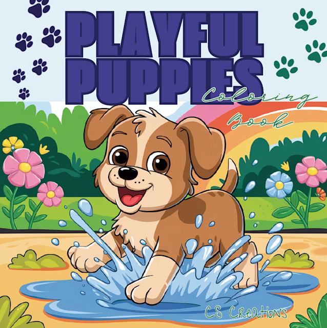 Playful Puppies Coloring Book