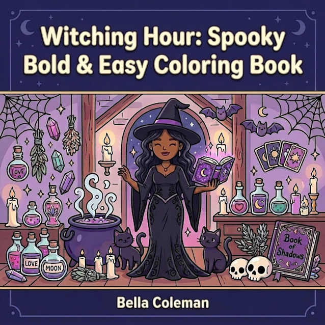 Witching Hour: Spooky Bold & Easy Coloring Book
